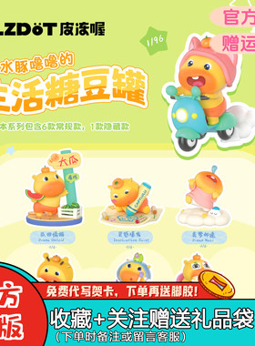 小水豚噜噜的生活糖豆罐盲盒摆件