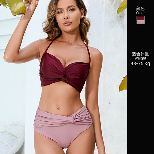 微胖mm比基尼性感显瘦分体泳衣