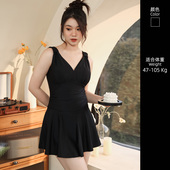泳装 保守风遮肚子显瘦连衣裙式 海边温泉 微胖女士泳衣2026新款 大码