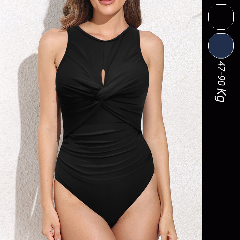 大码时尚性感连体泳衣女沙滩温泉