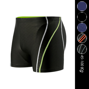 大码 男士 速干防尴尬平角温泉紧身专业竞速 青少年成人泳裤 2024新款