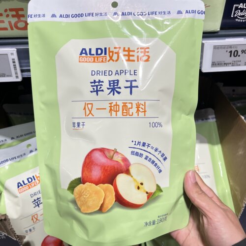 上海奥乐齐 ALDI 苹果干 180g 零食 0添加 国内网红超市代购