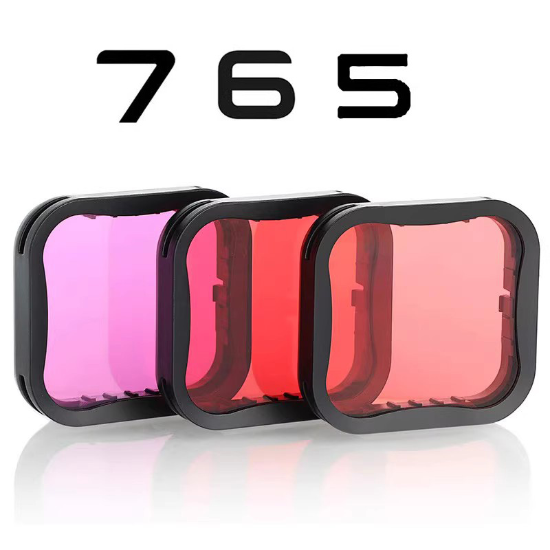 滤镜适合gopro hero7/6/5防水壳滤镜套装水下拍摄潜水红色滤镜