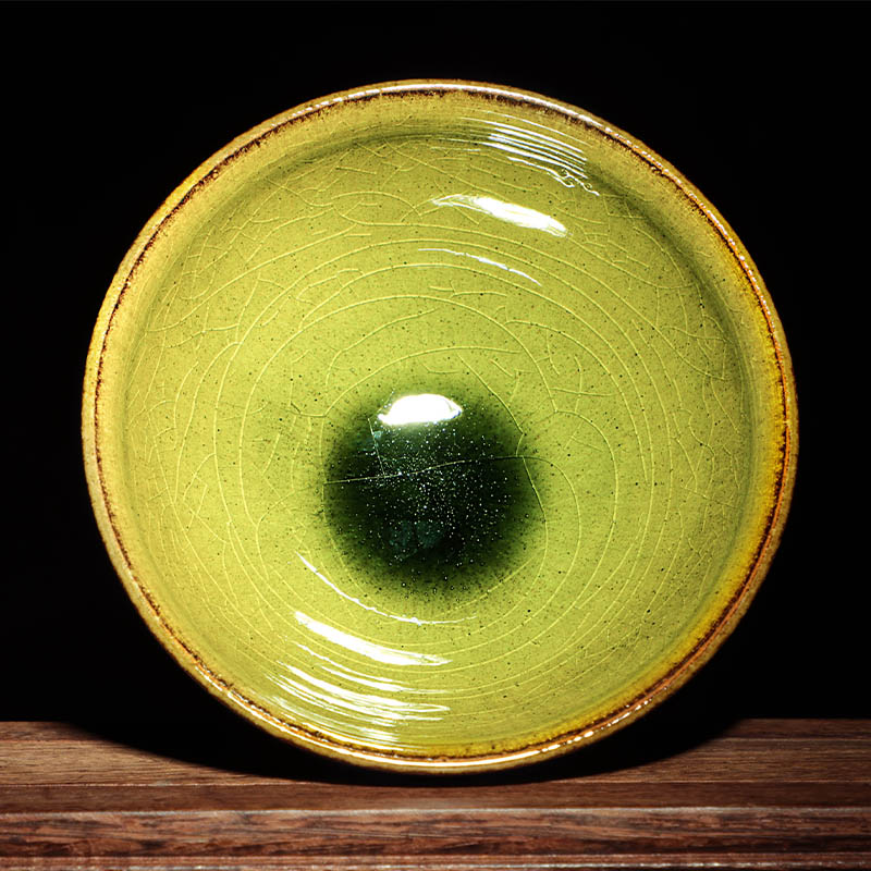 非遗大师吕竹兴帝王绿建窑建盏茶杯