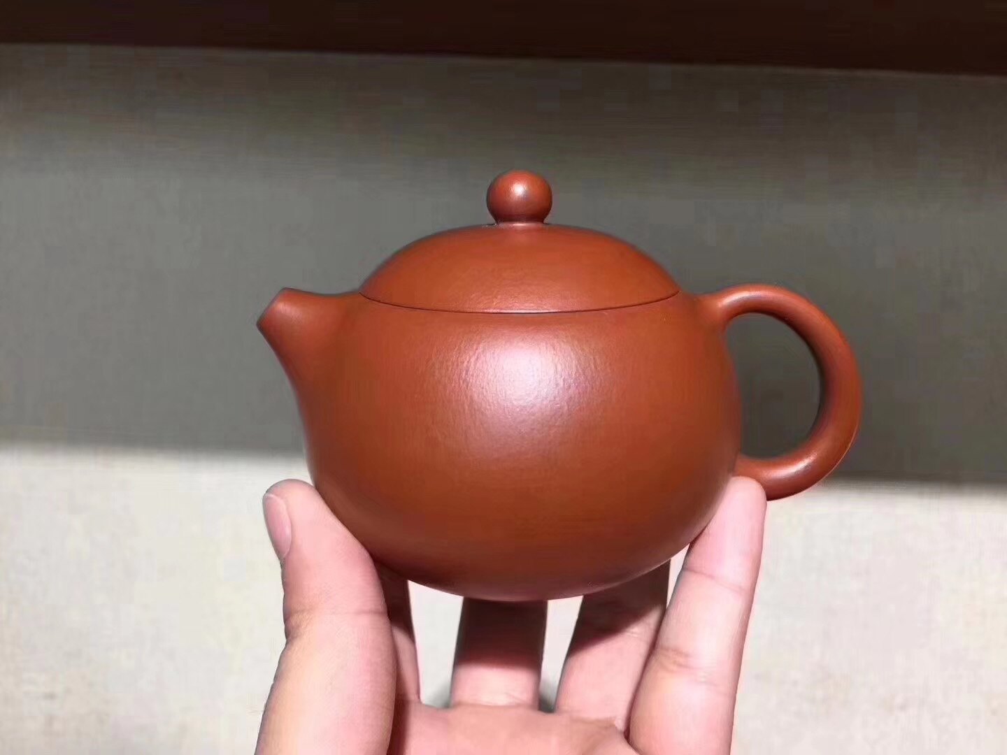 宜兴紫砂壶全手工西施皇后高工作品原矿朱泥大红袍 许智萍 西施壶