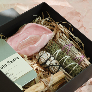 盖世七印纯手工陶瓷器皿燃熏圣木香氛美国鼠尾草香薰礼盒节日礼物