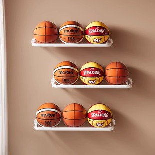 篮球收纳架家用壁挂球类置物架多层架子儿童室内球架幼儿园兰球架
