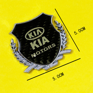 起亚狮铂拓界奕跑K3 EV5赛图斯智跑真碳纤金属车标贴车窗金属贴