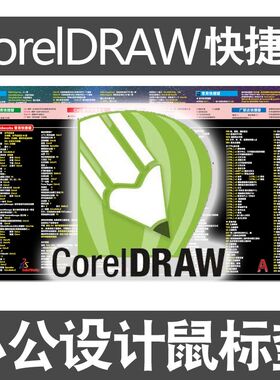 CDR快捷键鼠标垫CorelDRAW设计师CAD命令PS美工Ai电脑键盘垫3dmax