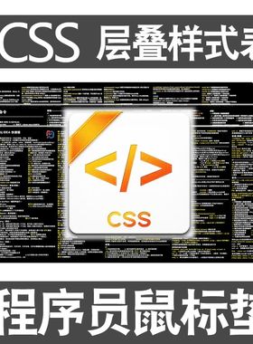 程序员鼠标垫CSS样式表python函数javascrapt参考html编程桌垫git