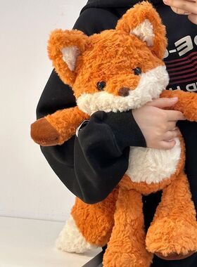 会跑跑的狐狸狗狗羊毛绒公仔生日礼物抱枕玩具布娃娃大青年礼物