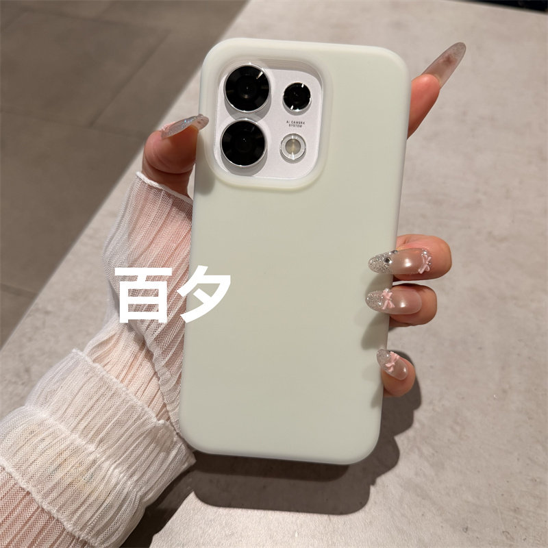 雾面耐脏果冻液态硅胶适用OPPO reno16/15手机壳14pro奶油蓝findx9天蓝色x8u防指纹x8s不发黄