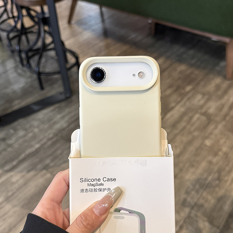 适用苹果17Air壳适用iphone17promax液态硅胶灰色简约16防摔全包边大孔散热女爆款高级感简约防摔冰