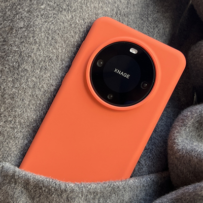 爱马仕橙华为mate60proRS液态硅胶壳小米13ultra超薄适用HuaweiP50防摔nova12金橘色40男女款note13pro+