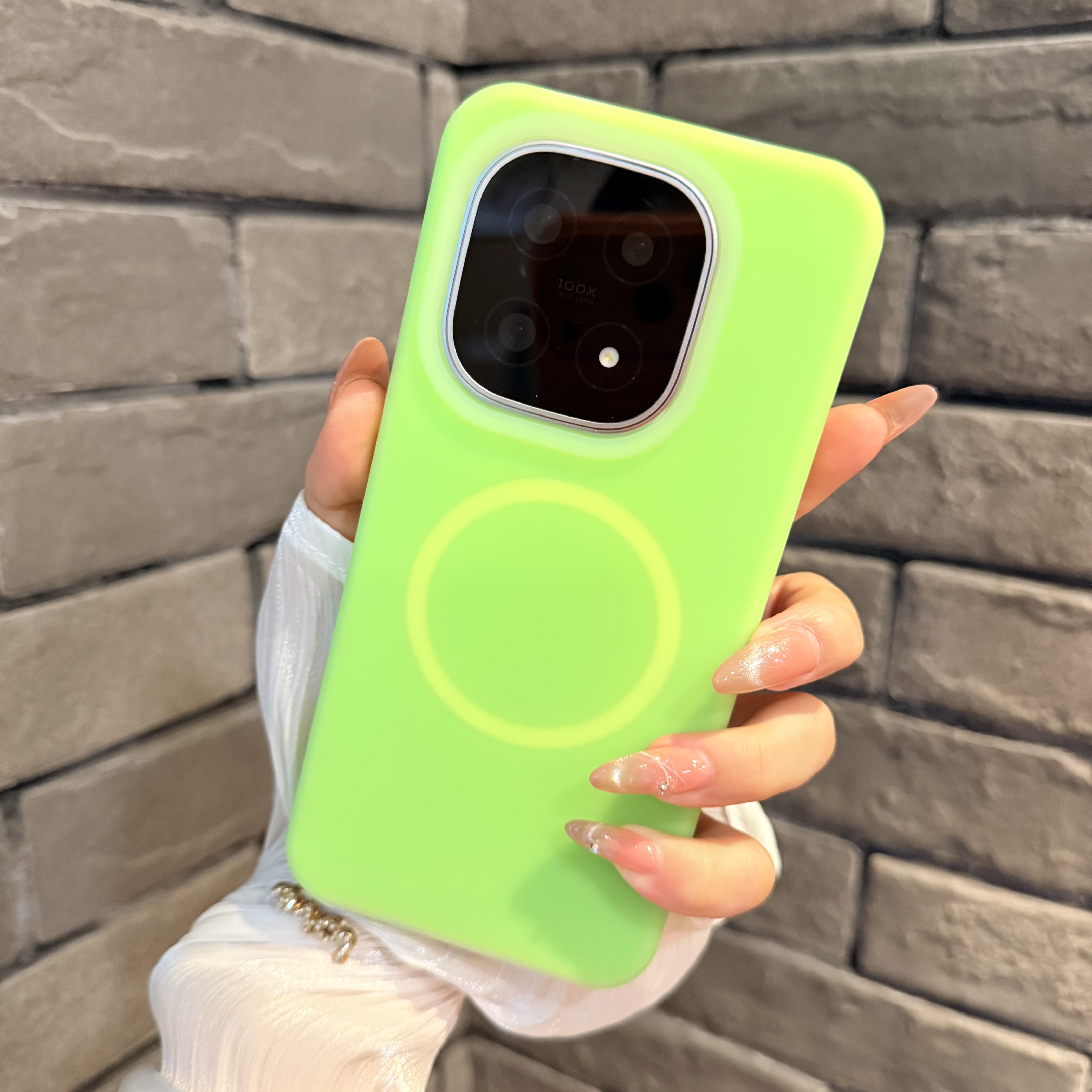 韩国ins风荧光绿果冻色液态硅胶适用vivo iqoo15手机壳防滑IQOO15高级纯色环保植绒软