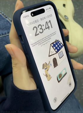 适用耐用简约宝蓝色一加ACE6/5/Reno13适用OPPO FIND X8/X6壳X7ultra液态硅胶K11/10/9PRO+深海军蓝12/3男12