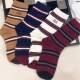秋冬miu风安可拉红条纹袜子女春秋2025新款 纯棉中筒袜美式 长筒袜
