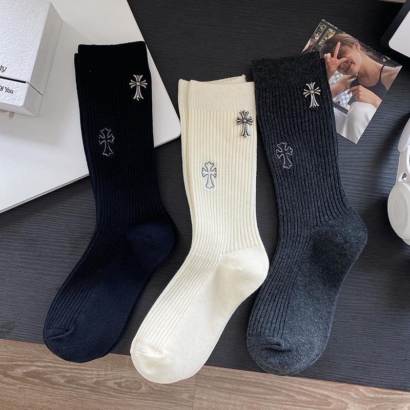 欧货轻奢十字架袜子女2024新款