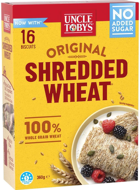 澳洲代购Uncle Tobys Original ShreddedWheatBiscuits麦片16Pack