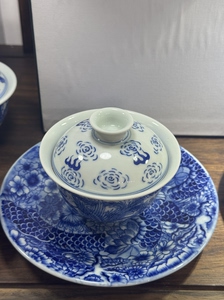 景德镇陶瓷手绘2026新款青花龙纹三才盖碗 高端收藏级泡茶器