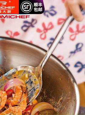 家居大厨304不锈钢锅铲家用炒菜一体成型隔热长柄煎铲铲勺饭勺