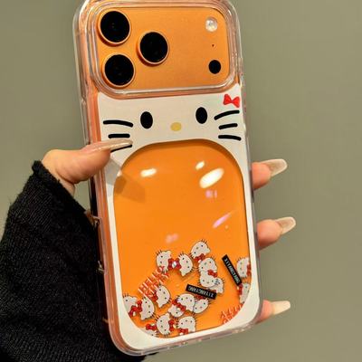 可爱大嘴猫咪摇摇乐适用iphone17promax苹果16p手机壳华为mate70p小众简约设计感防摔保护壳