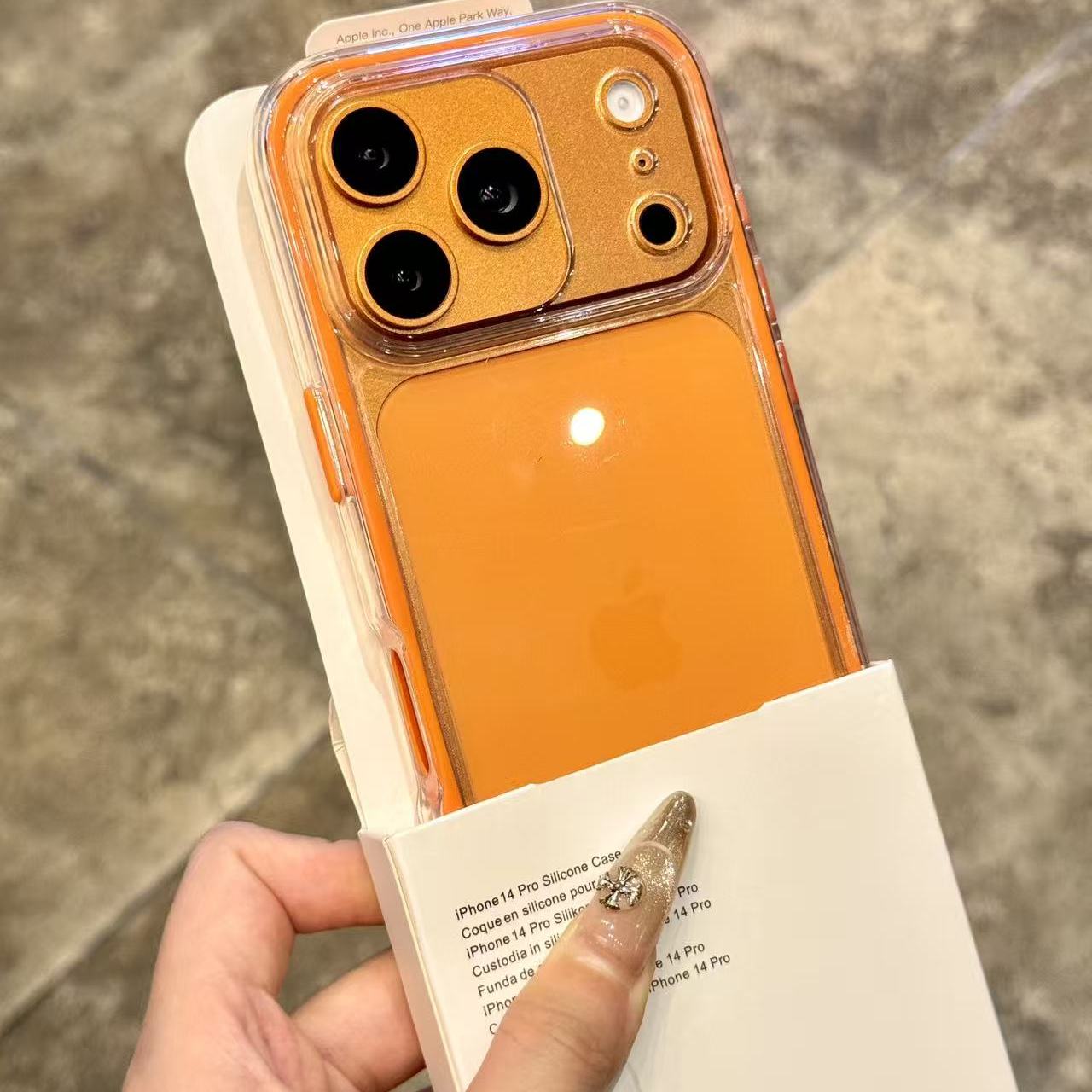 小众ins撞色边框透底适用ihone17promax苹果16p手机壳15p新款华为小众简约设计感防摔保护壳