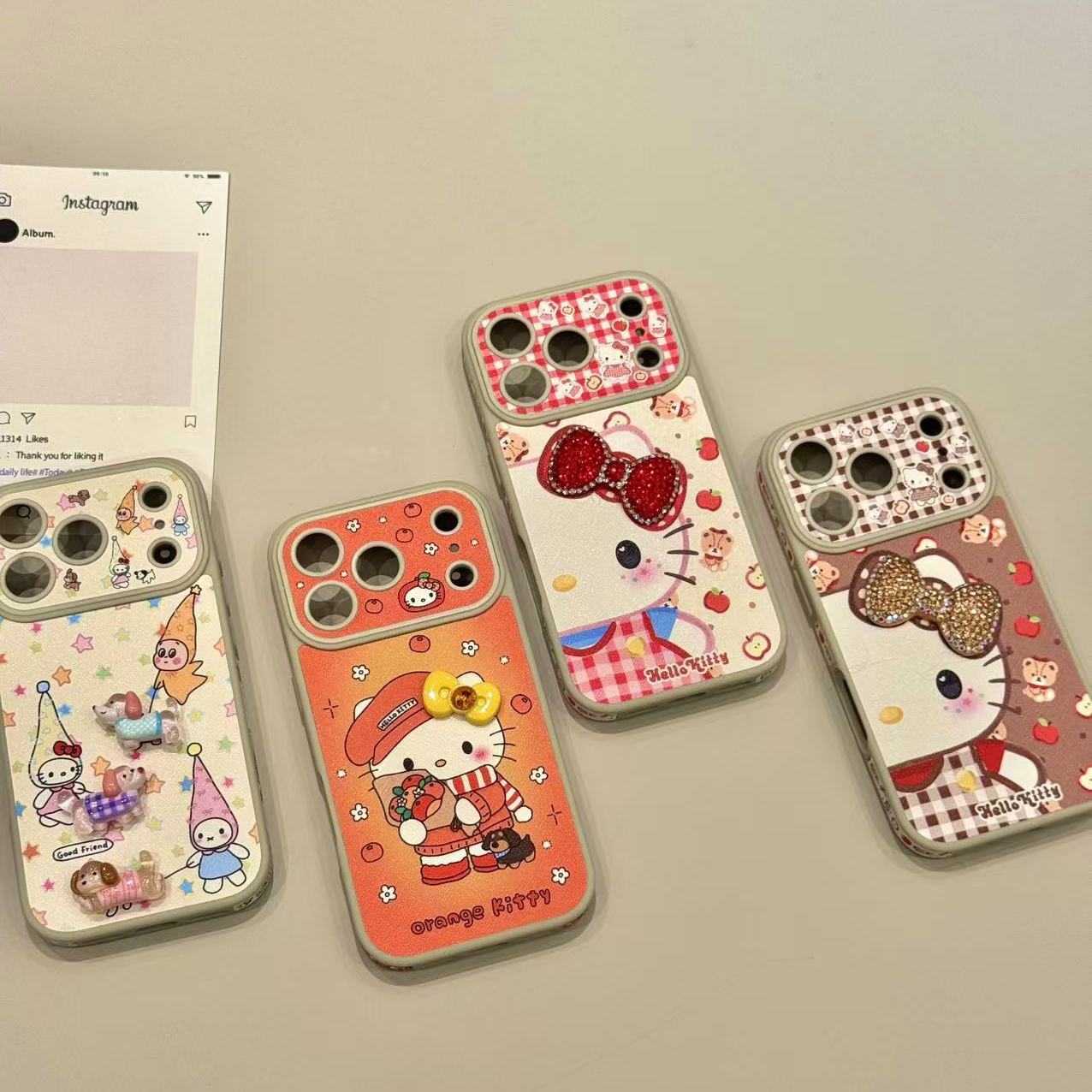 甜美可爱牵腊肠狗猫咪米菲兔适用于iphone17promax苹果16手机壳15童趣创意搞怪新款防摔保护壳