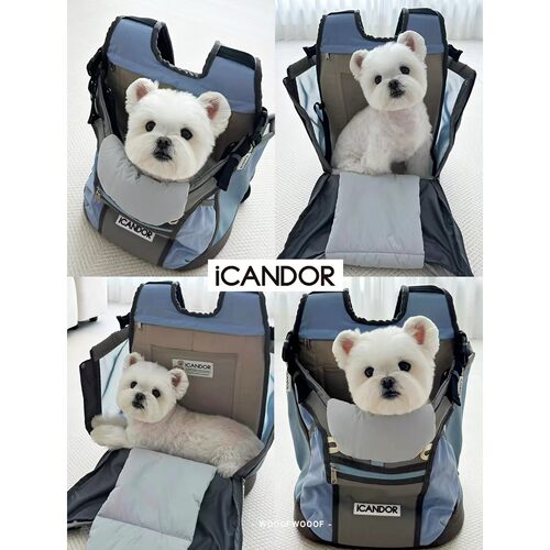 JIGE AB双肩包 iCANDOR韩国进口宠物小型犬猫车载窝航空箱胸前包