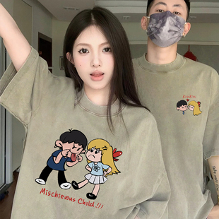 恒拽特别的网红情侣装t恤2025新款夏装disoo不一样高质量纯棉短袖