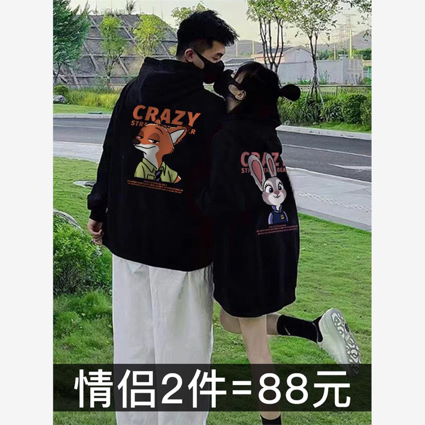 特别情侣装2025新秋季连帽运动衫时尚品牌高端利基超热秋冬服装趋