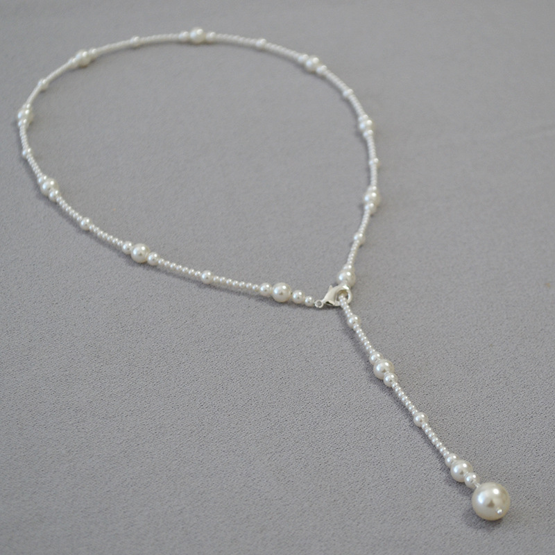 秀气项链毛衣链珍珠时尚通勤女