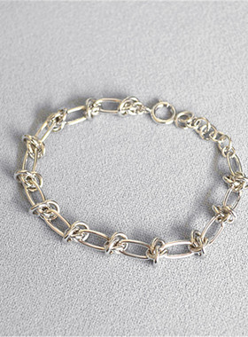 INS冷淡风嘻哈手链荆棘打结链扣