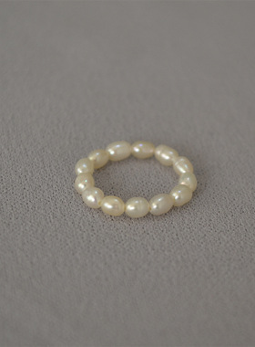 食指珍珠韩版弹力戒指珍珠时尚女