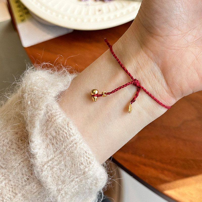 槐序HX【葫芦系列】925纯银福字如意红绳手链女国风气质编织手绳,特色手工艺,其他,淘宝优惠券,粉丝福利购,淘宝优惠卷