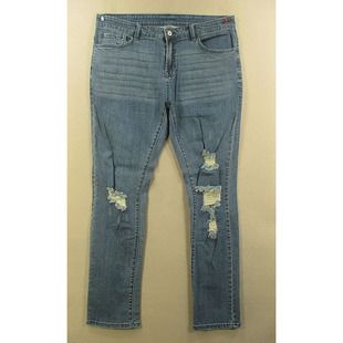 复古弹力破洞修身 欧版 小脚裤 子外单DH201 牛仔裤 3354 男36码