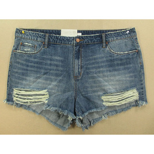 超大码 外单纯棉高腰 2353 热裤 N306 女42码 包邮 牛仔短裤 特价