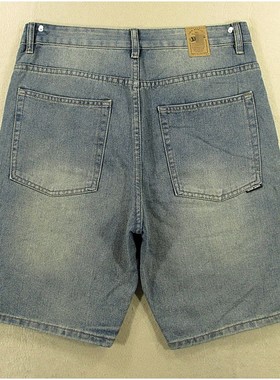 牛仔中裤五分裤男短裤美式复古柔软透气无弹宽松休闲C402/5586*02