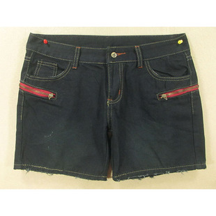 牛仔短裤 热裤 女29码 包邮 Z104 彩色假兜撞色洗水KHCO特价 9652