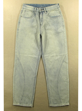 牛仔裤男美式嘻哈滑板慵懒风秋冬厚实宽大阔腿哈伦L306/68284*05