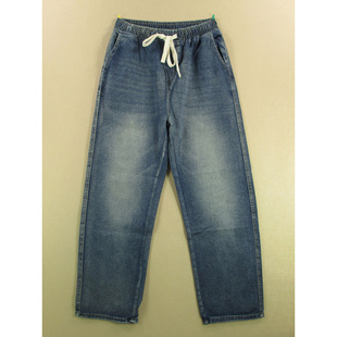 男30码 98502 老爹裤 子C209 宽松紧腰直筒慵懒KHCO长裤 牛仔裤