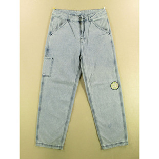 男32码 98506 宽松微锥形老爹裤 子B209 补丁单品KHCO长裤 牛仔裤