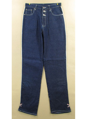 牛仔裤男28码 欧版侧条纹宽松直筒纯棉KHCO包邮V101/68304-05