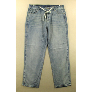 加长加大码 肥佬裤 男38码 宽松薄款 M209 牛仔裤 松紧腰胖子