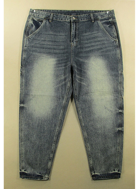 牛仔裤男多兜萝卜裤宽松锥形小脚加大码肥佬裤新品*K204/52503-12