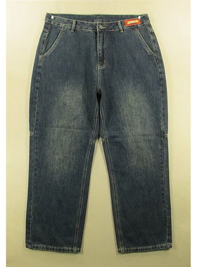 牛仔裤男36码厚实宽松直筒老爹裤加大码肥佬裤长裤*X208/05503-11