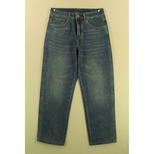 慵懒风阔腿裤 新款 复古宽松直筒长裤 牛仔裤 7502 美式 H409 男30码