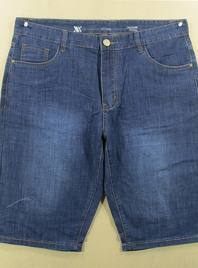 牛仔中裤五分裤男薄款弹力加大码短裤夏款全新品*L209/59532-11