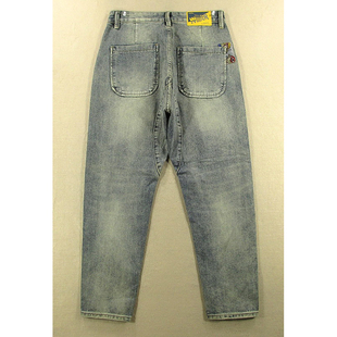 九分裤 5203 男28码 宽松小脚束脚哈伦锥形R206 厚实萝卜裤 牛仔裤