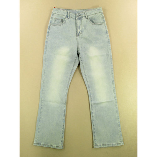 牛仔裤男薄款美式新款复古弹力修身微喇裤长裤C409/68581*07